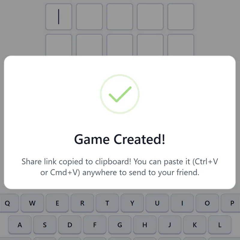 Sharing a custom Wordle puzzle link with friends