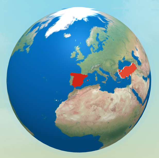 Following colour hints in Globle