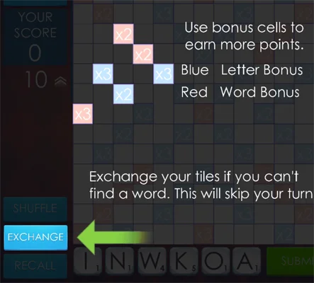 Bonus cells and exchange in Outspell