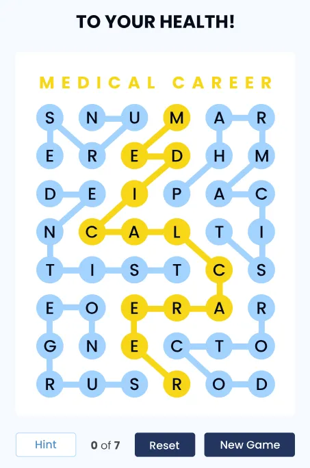 Strands Unlimited completed puzzle with all letters highlighted and theme words solved